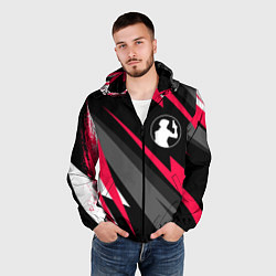 Ветровка с капюшоном мужская Cowboy Bebop electro lines, цвет: 3D-черный — фото 2