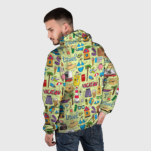 Мужская ветровка Vacation travel / 3D-Белый – фото 4