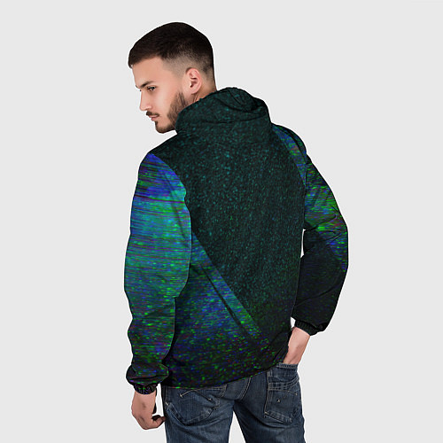 Мужская ветровка Sporting glitch blue / 3D-Черный – фото 4