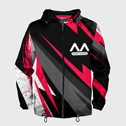 Ветровка с капюшоном мужская Bungo Stray Dogs electro lines, цвет: 3D-черный