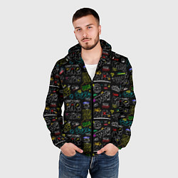Ветровка с капюшоном мужская Rap hip hop, цвет: 3D-черный — фото 2