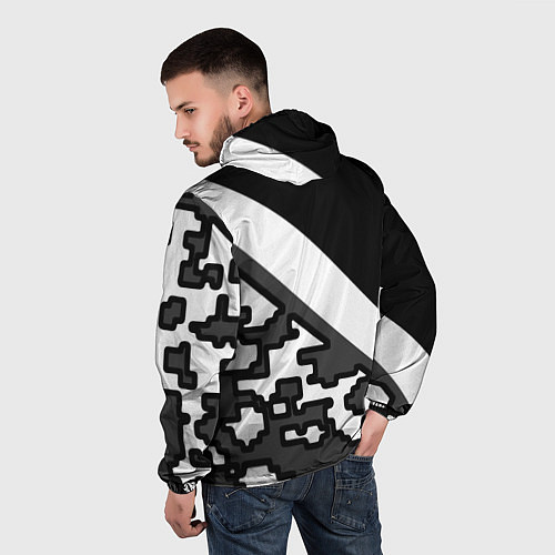 Мужская ветровка Россия камуфляж текстура / 3D-Белый – фото 4