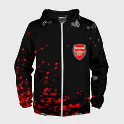 Ветровка с капюшоном мужская Arsenal spash, цвет: 3D-белый