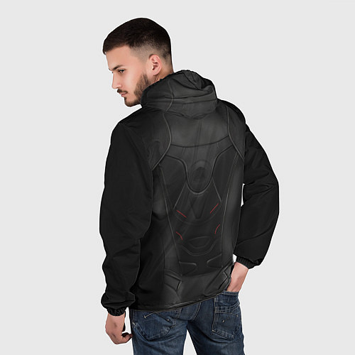 Мужская ветровка Мото - броня / 3D-Белый – фото 4