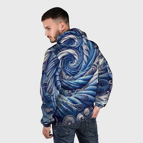 Мужская ветровка Denim funnel - fashion trend / 3D-Белый – фото 4