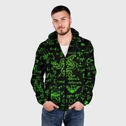 Ветровка с капюшоном мужская Razer patten symbol, цвет: 3D-черный — фото 2