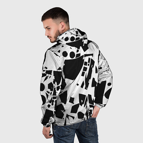 Мужская ветровка New York yankees - abstraction / 3D-Белый – фото 4