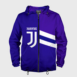Ветровка с капюшоном мужская Juventus sport geometry line, цвет: 3D-черный