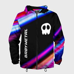 Ветровка с капюшоном мужская Babymetal neon rock lights, цвет: 3D-черный
