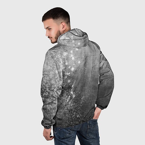 Мужская ветровка Pantera - grey gradient по-вертикали / 3D-Черный – фото 4
