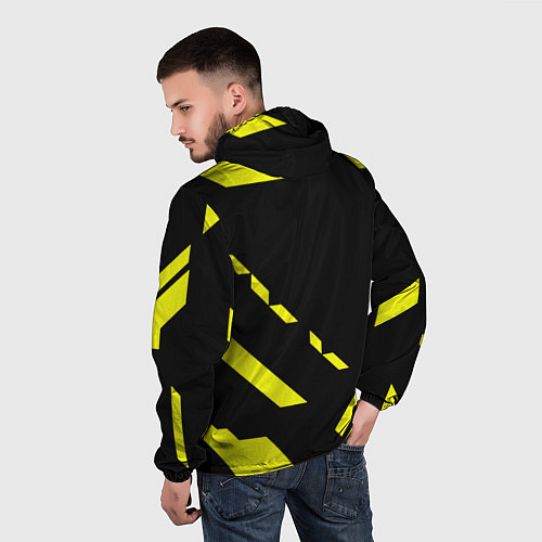 Мужская ветровка Nirvana geometry yellow / 3D-Белый – фото 4