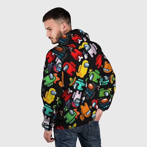 Мужская ветровка Персонажи игры Амонгас / 3D-Белый – фото 4