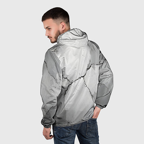 Мужская ветровка Растрескавшийся бетон / 3D-Белый – фото 4