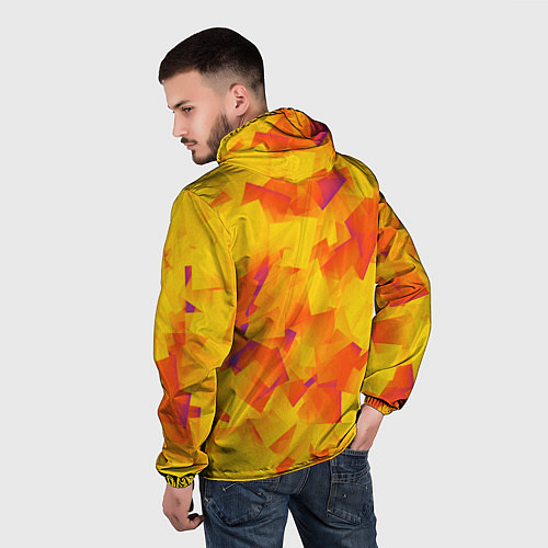 Мужская ветровка Желтый калейдоскоп / 3D-Черный – фото 4