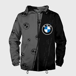 Ветровка с капюшоном мужская Bmw performance Темный, цвет: 3D-черный