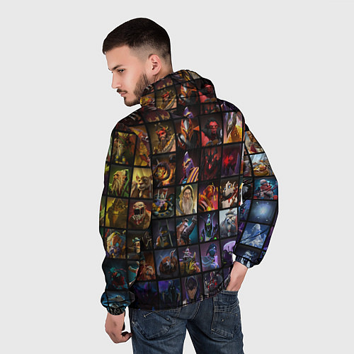 Мужская ветровка Dota 2 - все персонажи / 3D-Белый – фото 4