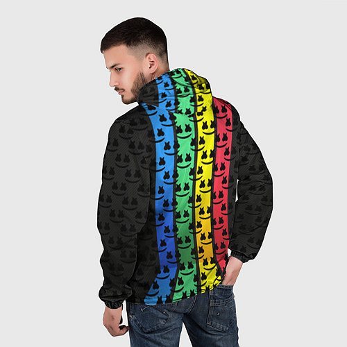 Мужская ветровка Marshmello neon music dj / 3D-Белый – фото 4