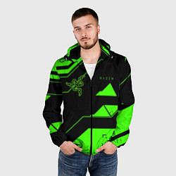Ветровка с капюшоном мужская Razer geometry game, цвет: 3D-черный — фото 2