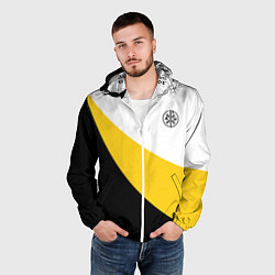 Ветровка с капюшоном мужская Мы русские с нами Бог малый черный кцк Николай II, цвет: 3D-белый — фото 2