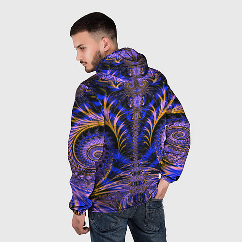 Мужская ветровка Оптический визуальный стиль / 3D-Белый – фото 4