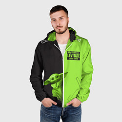 Ветровка с капюшоном мужская Child Grogu, цвет: 3D-белый — фото 2