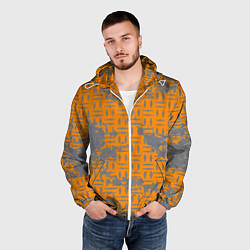 Ветровка с капюшоном мужская Заводской антураж, цвет: 3D-белый — фото 2