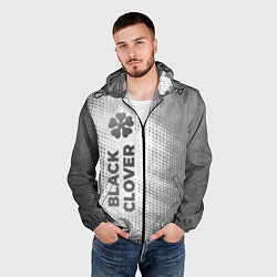 Ветровка с капюшоном мужская Black Clover - white gradient по-вертикали, цвет: 3D-черный — фото 2