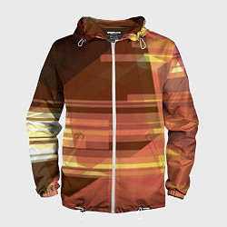 Ветровка с капюшоном мужская Оттенки заката, цвет: 3D-белый