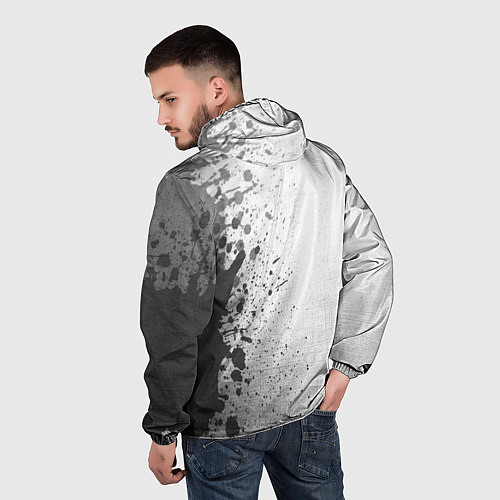Мужская ветровка Leicester City - white gradient по-вертикали / 3D-Черный – фото 4