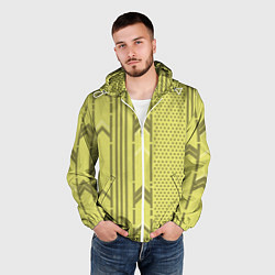 Ветровка с капюшоном мужская Закулисье классические обои, цвет: 3D-белый — фото 2