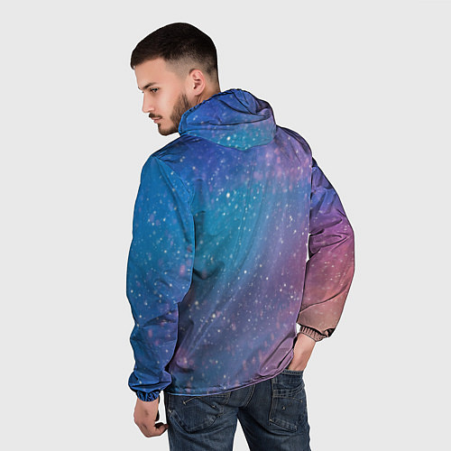 Мужская ветровка Winter falls gradient / 3D-Белый – фото 4