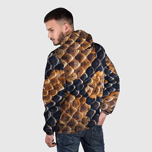 Мужская ветровка Змеиный талисман / 3D-Черный – фото 4