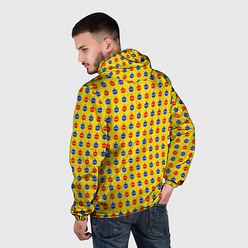 Мужская ветровка Яркие шары / 3D-Белый – фото 4