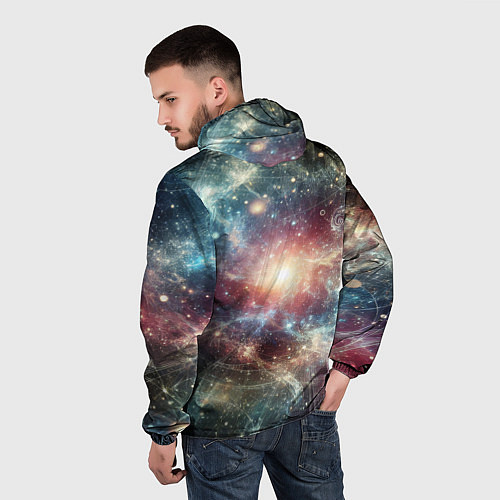 Мужская ветровка Космическая туманность / 3D-Белый – фото 4