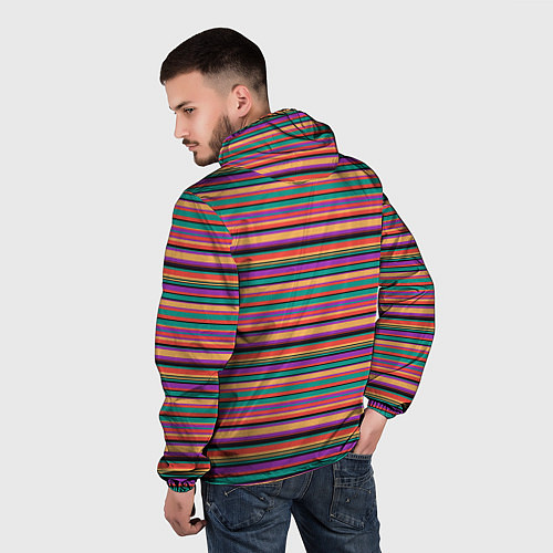 Мужская ветровка Разноцветье / 3D-Белый – фото 4