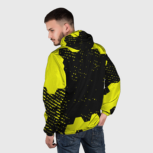 Мужская ветровка Opel auto hexagon steel / 3D-Белый – фото 4