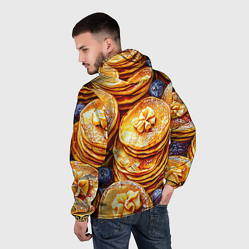 Мужская ветровка Блинчики / 3D-Белый – фото 4