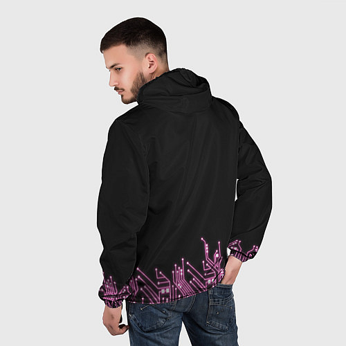 Мужская ветровка Киберсердце / 3D-Черный – фото 4
