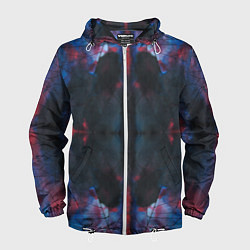 Ветровка с капюшоном мужская Космическая паутина, цвет: 3D-белый