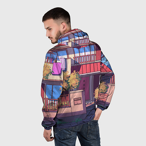 Мужская ветровка Lo-fi японский стиль улица / 3D-Белый – фото 4