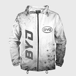 Ветровка с капюшоном мужская BYD - white gradient вертикально, цвет: 3D-черный