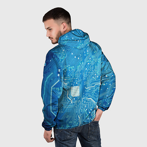 Мужская ветровка Системная плата / 3D-Белый – фото 4