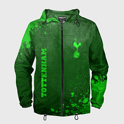 Ветровка с капюшоном мужская Tottenham - green gradient вертикально, цвет: 3D-черный