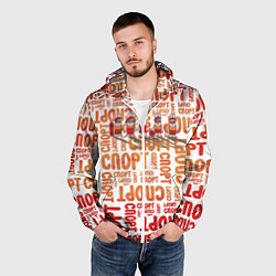 Ветровка с капюшоном мужская КролСпорт, цвет: 3D-белый — фото 2