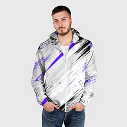 Ветровка с капюшоном мужская Sports items, цвет: 3D-белый — фото 2