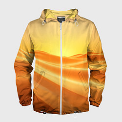 Ветровка с капюшоном мужская Золотые пески, цвет: 3D-белый