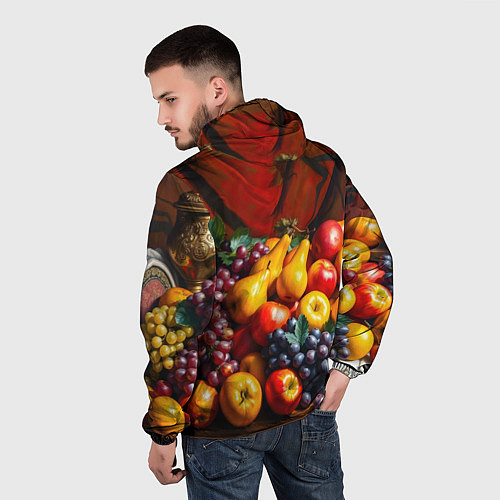 Мужская ветровка Фруктовый натюрморт / 3D-Белый – фото 4
