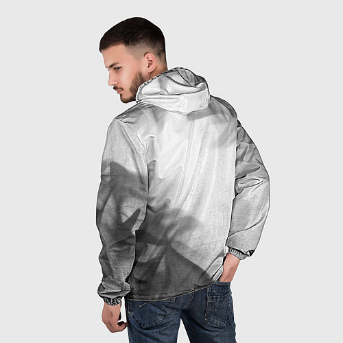 Мужская ветровка Ford - white gradient вертикально / 3D-Черный – фото 4