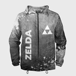 Ветровка с капюшоном мужская Zelda - grey gradient вертикально, цвет: 3D-черный