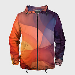 Ветровка с капюшоном мужская Летящая вуаль, цвет: 3D-черный